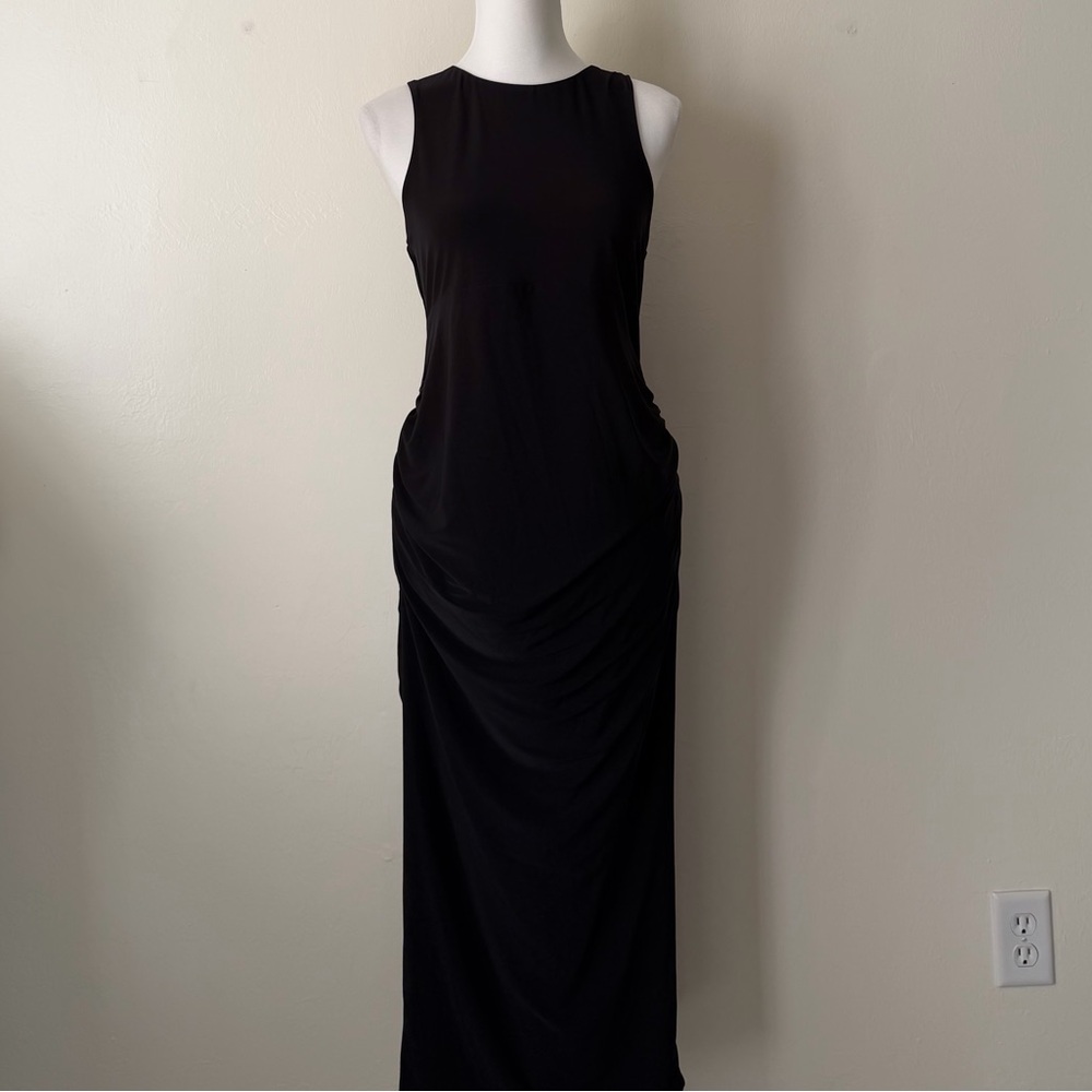 Club L London Black Sleeveless Maxi Dress